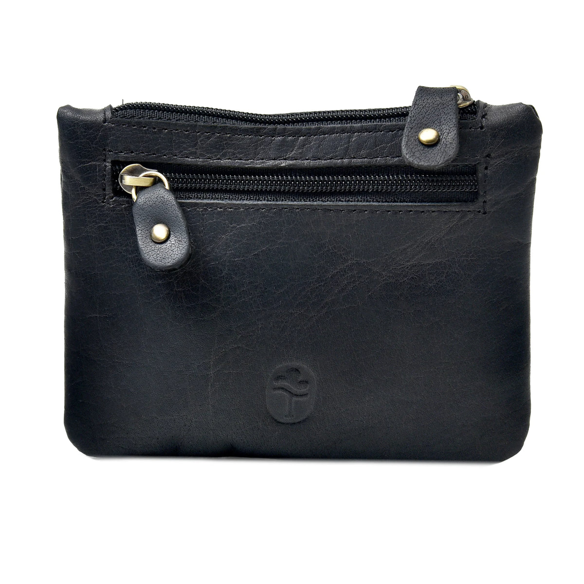 Classic Leather 3 Zipper Purse