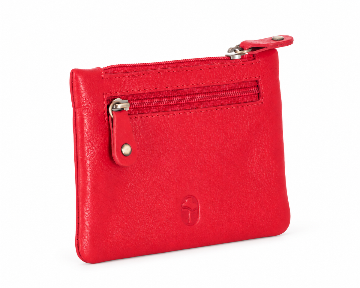 Classic Leather 3 Zipper Purse